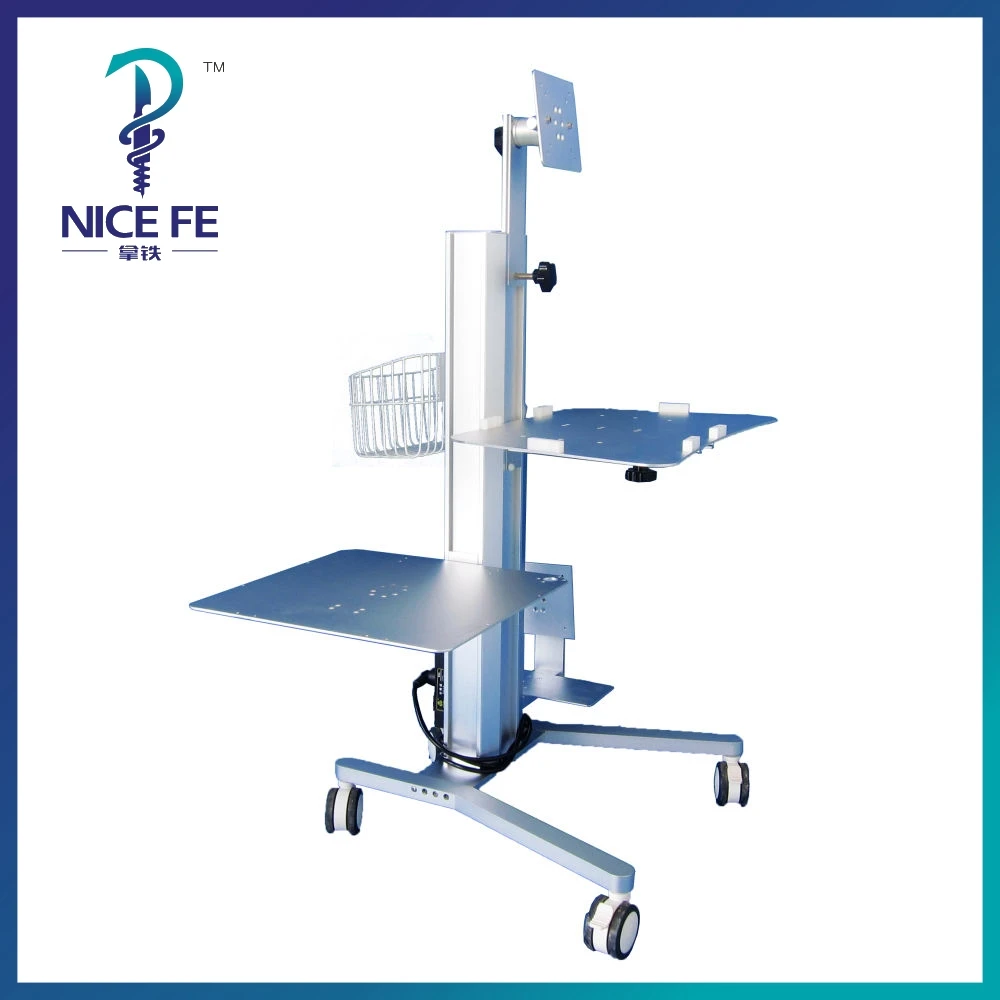 Medical Standing Trolley Rolling Cart Medical trolley With Big Platfrom Computer Medical Trolley