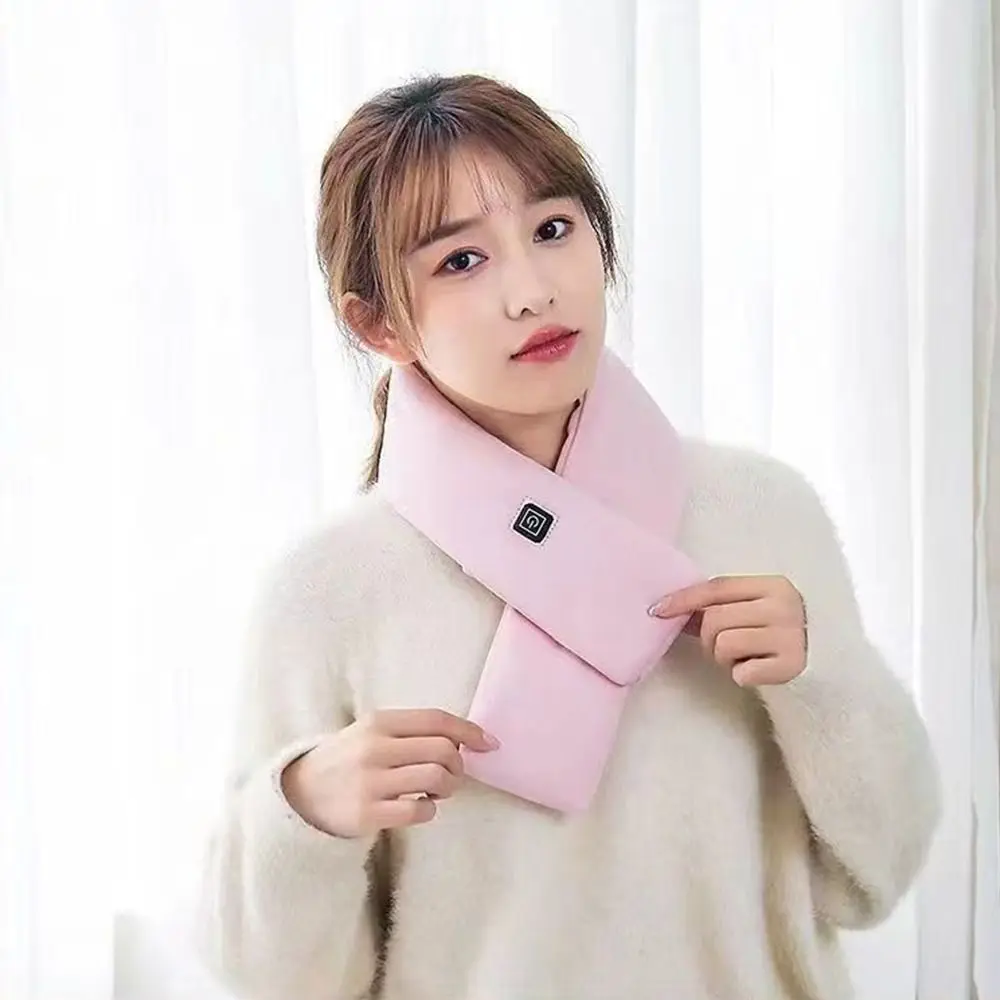 أزياء الشتاء USB التدفئة وشاح دافئ قابل للغسل درجة الحرارة وشاح لينة قابل للتعديل درجة الحرارة الكهربائية الرقبة أدفأ في الهواء الطلق