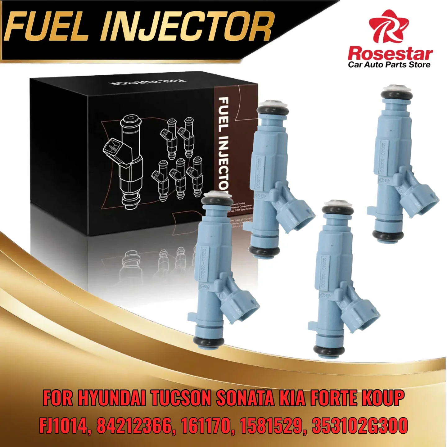

4Pcs New Injectors For Hyundai For Kia FJ1014 84212366 161170 1581529 353102G300