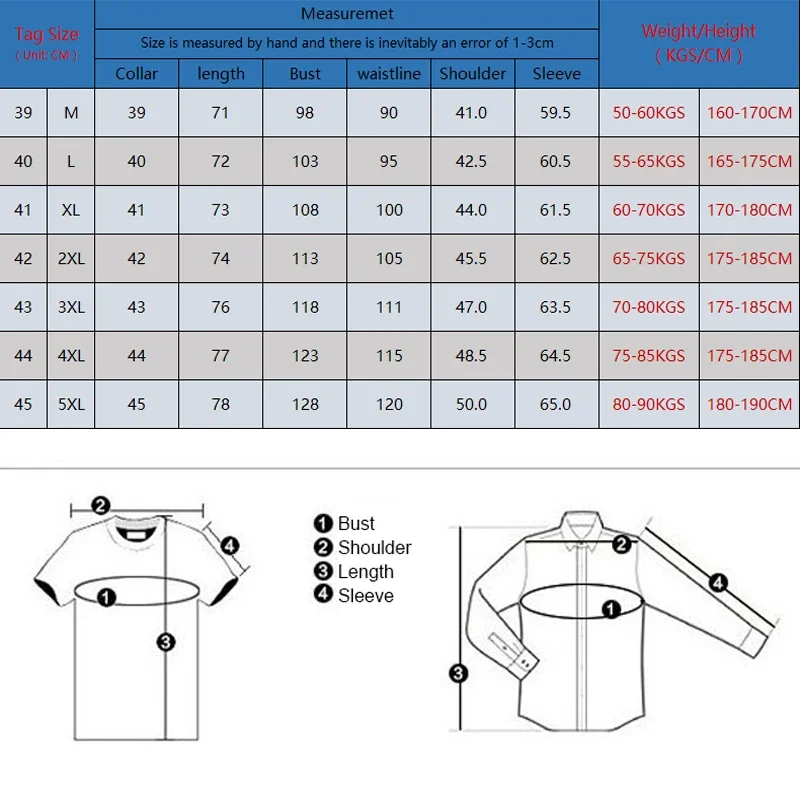 Men\'s Oxford Long Sleeve Shirts 100% Cotton Solid Color Turn Down Collar Regular Fit Daily Men Clothing Easy Care Shirts For Man