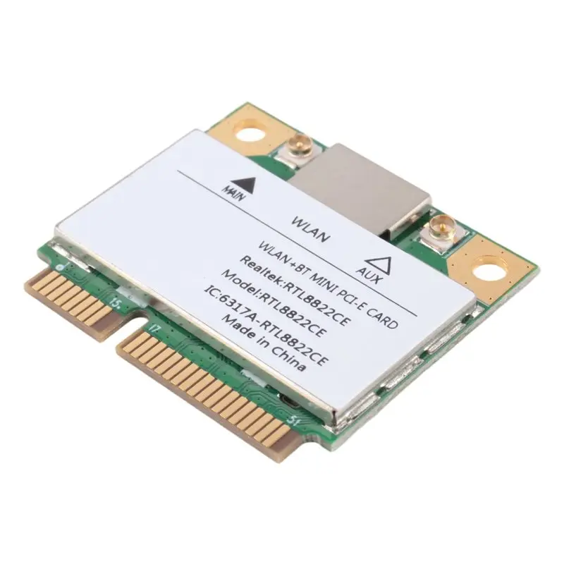 ABJG-RTL8822CE 1200Mbps 2.4G/5Ghz 802.11AC Wifi Card Network Mini Pcie Bluetooth 5.0 Support Laptop/PC Windows 10/11