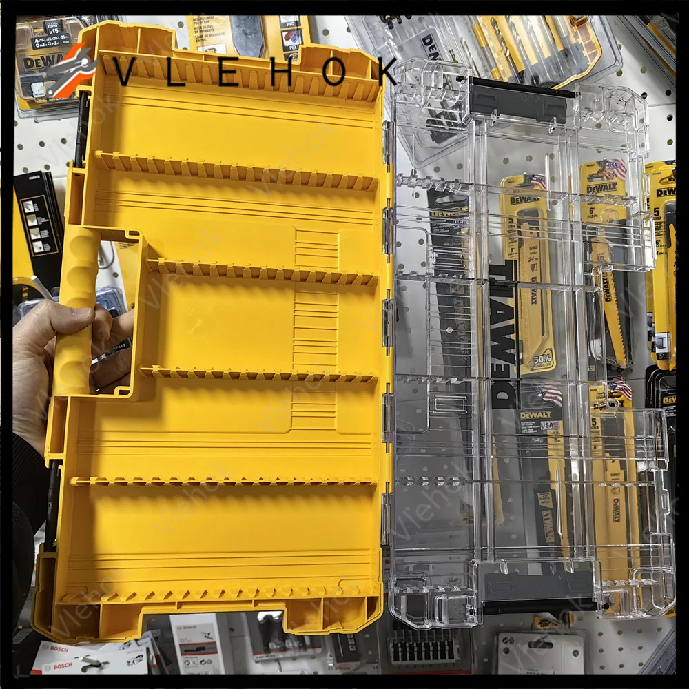 DEWALT Combination Drill Head Box Can Be Used To Store And Arrange Parts Visual Transparent Tool Box Large Tough Case Empty Boxs