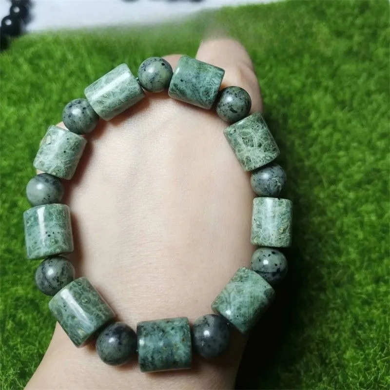 

Natural Tibetan Jade Medicine King Stone Bracelet Men's and Women's Versatile Bracelet Jewelry