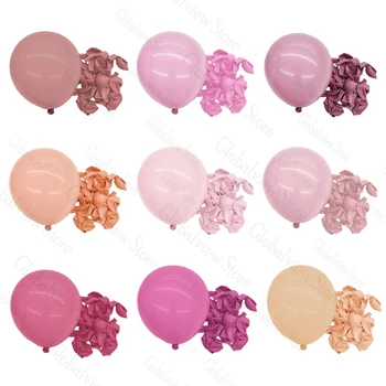 20Pcs 12/10/5inch Pink Latex Balloons Birthday Party Dusty Pink Ballons Wedding Baby…