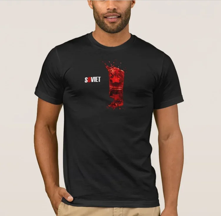 Soviet Red Star T-Shirt 100% Cotton O-Neck Summer Short Sleeve Casual Mens T-shirt Size S-3XL