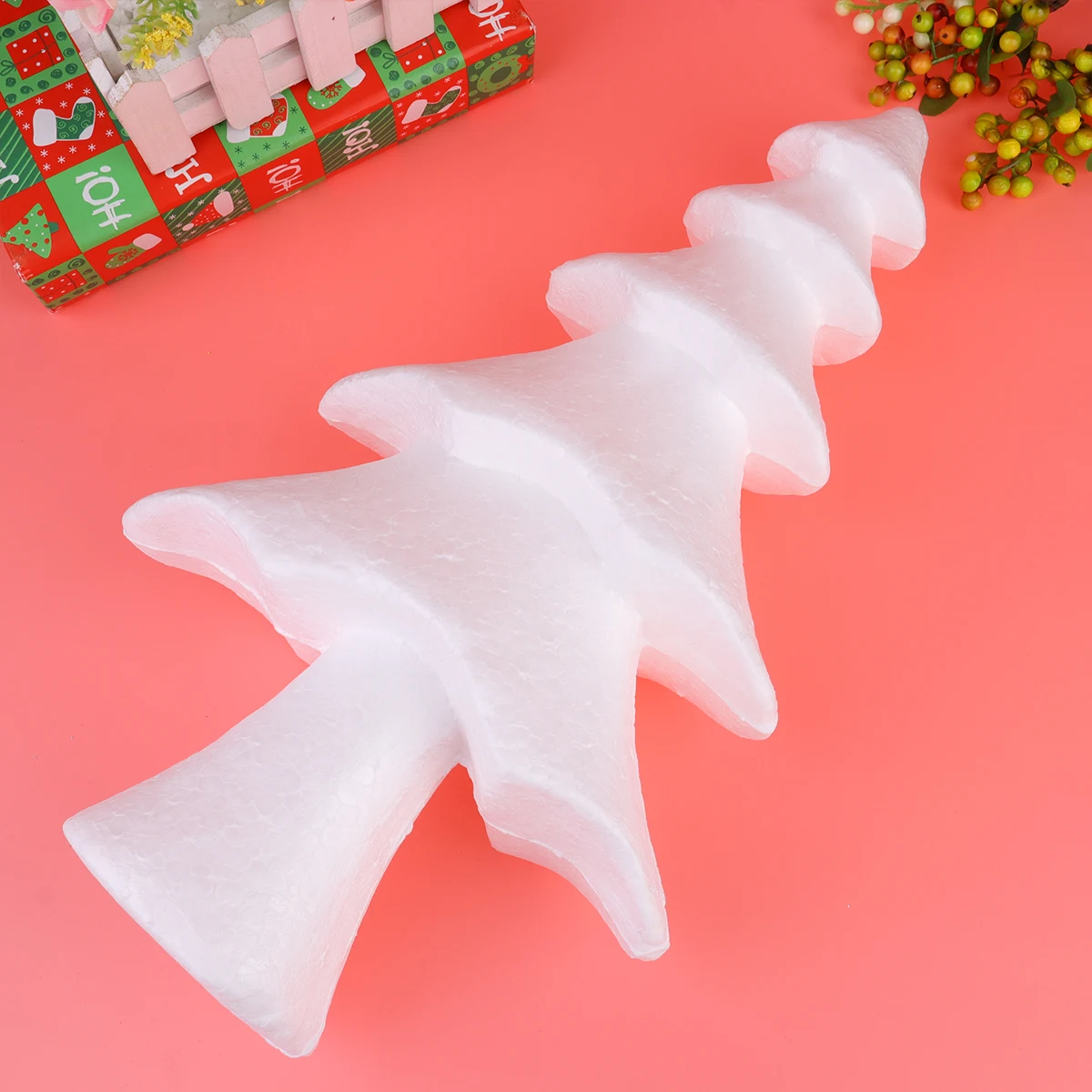 

2Pcs White Craft Foam Christmas Tree for Kids Preschool Kindergarten DIY Holiday Decoration Festive Ornament Christmas Tree