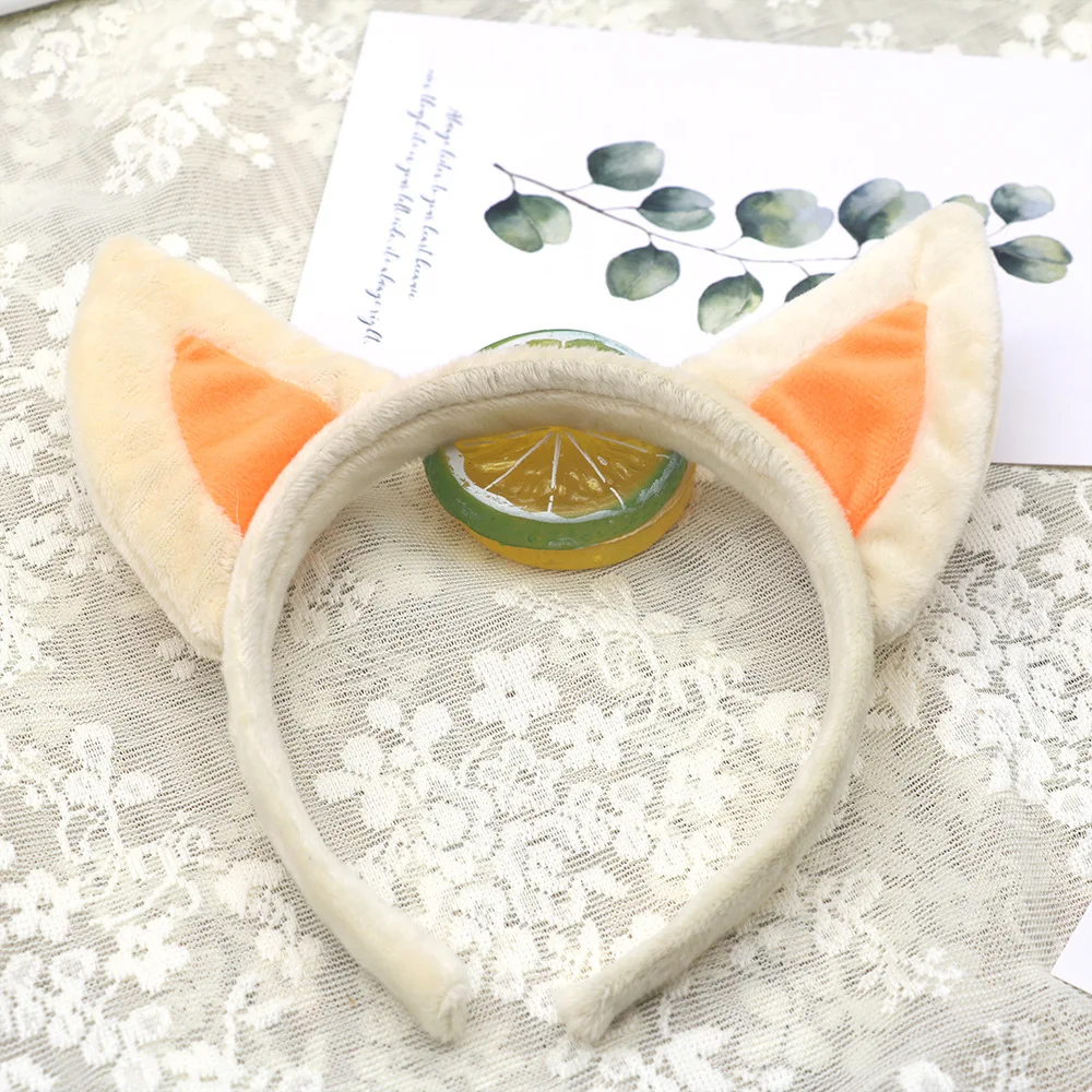 Niedliche Lolita Plüsch Langhorn-Lamm-Stirnbänder Cosplay Halloween Tierkostüm-Requisiten Ziegenohren Kopfschmuck Weihnachts-Fuchs-Haaraccessoires – Detail 4