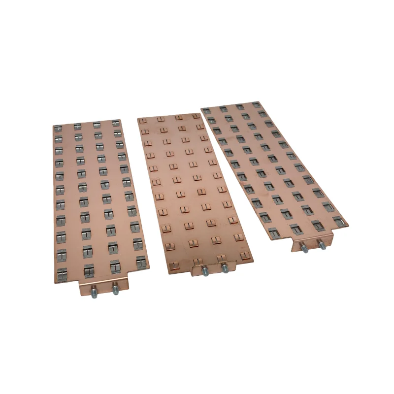 Copper Strips for 21700-4*11P Lithium Battery Pack Square Pattern with Spacer 23mm M4*8 Threaded Studs 05mm Thickness 10PCS