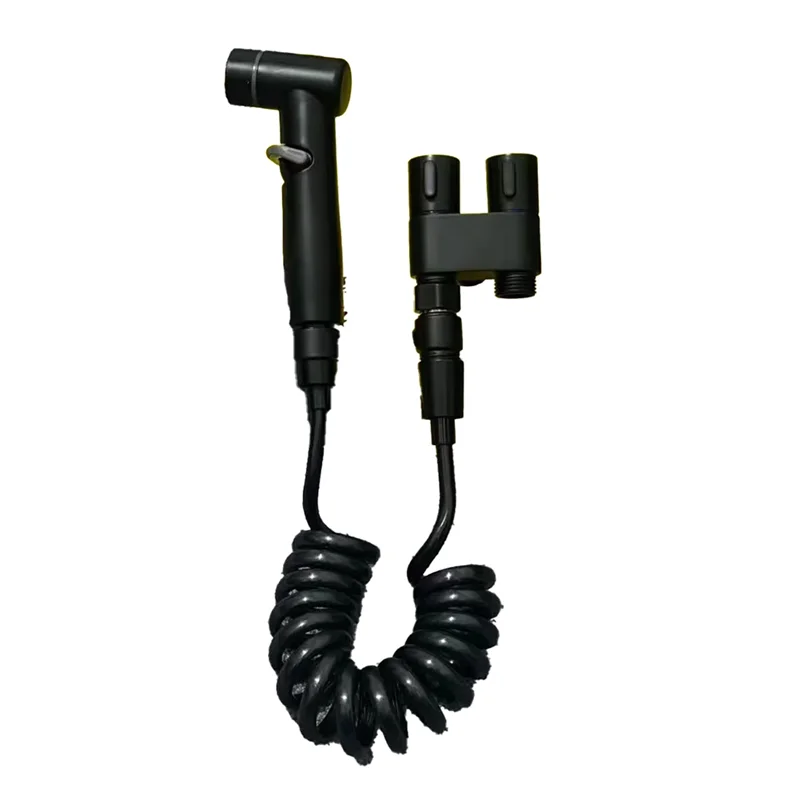 

ABRE-бытовой туалет из нержавеющей стали, ручное биде, угловой клапан с двойным выходом, насадка под давлением, промывочное устройство