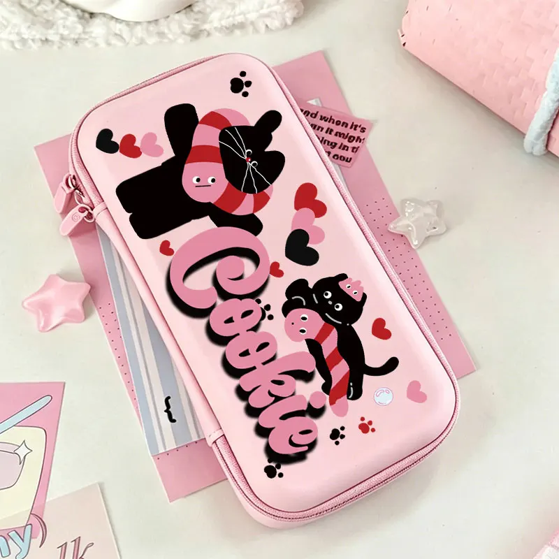 Cute Shockproof Carry Case Portable Travel Gaming Accessories Storage Bag for Nintendo Switch Lite/OLED With Mesh Pockets