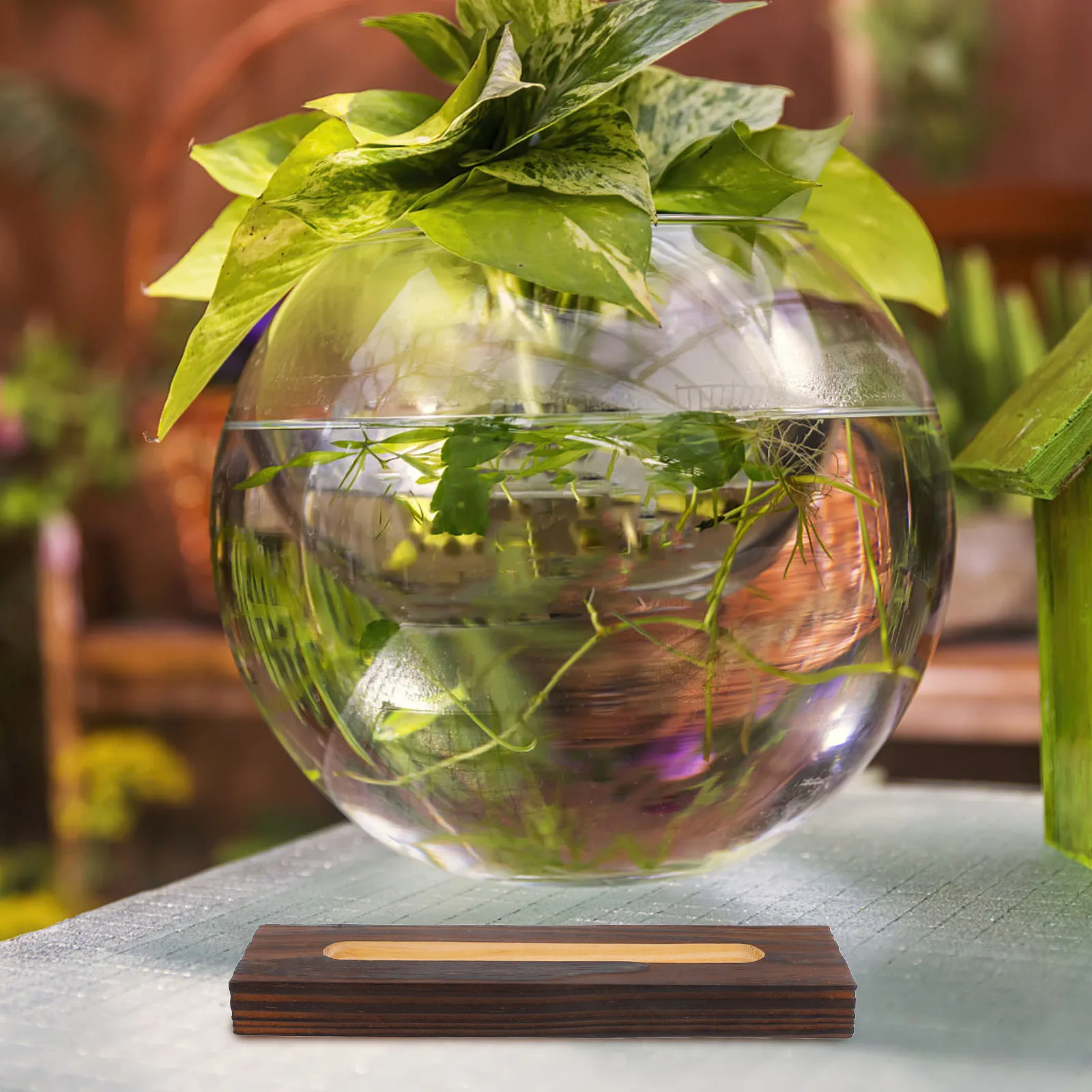 

Fish Tank Waterfall Fountain Landscape Wood Board Rustic Natural Recycling Fountain Prop Aquarium Decor Wood Board Decors