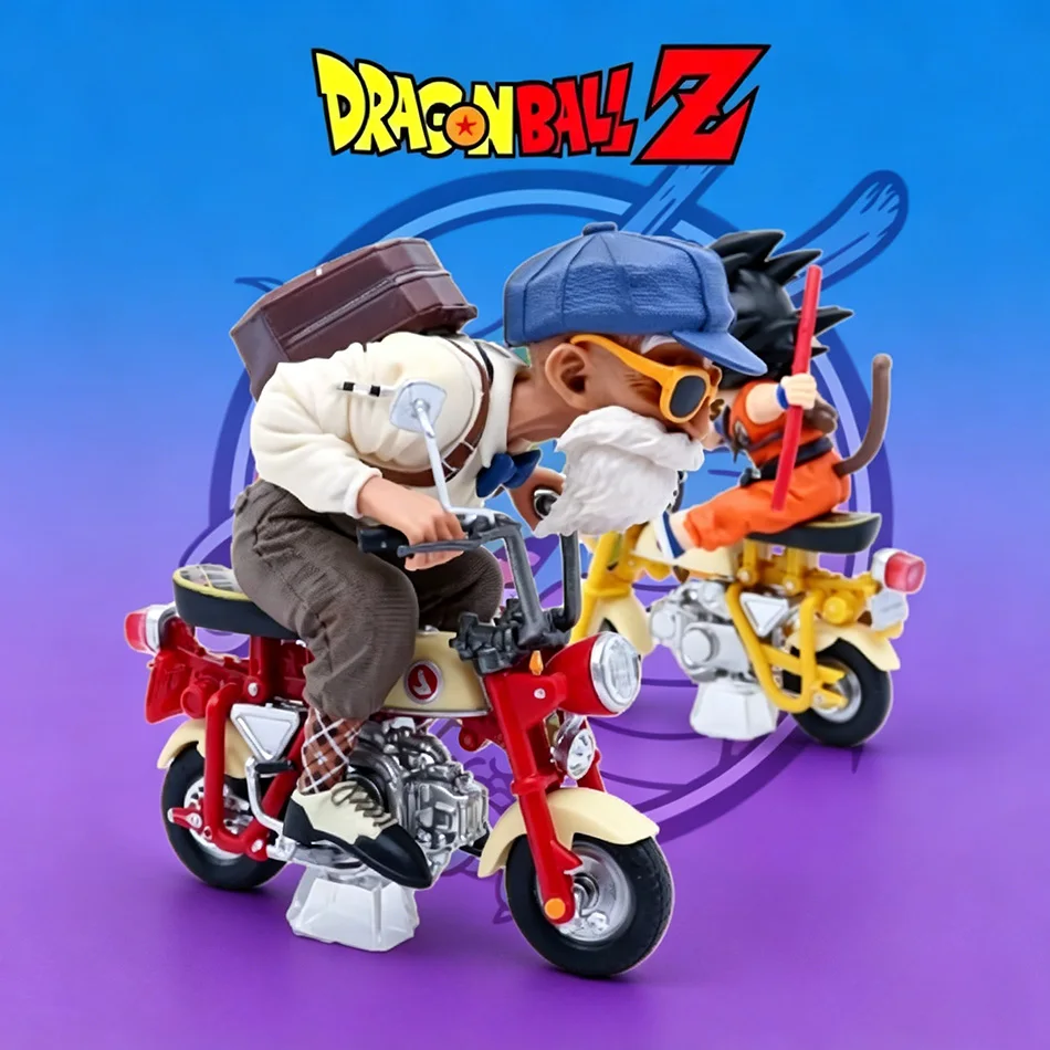 Anime Dragon Ball Z Anime-Figur Son Goku Meister Roshi Lokomotiven PVC Action Kame Sennin Motorrad Spielzeugmodell Sammler-Geschenk