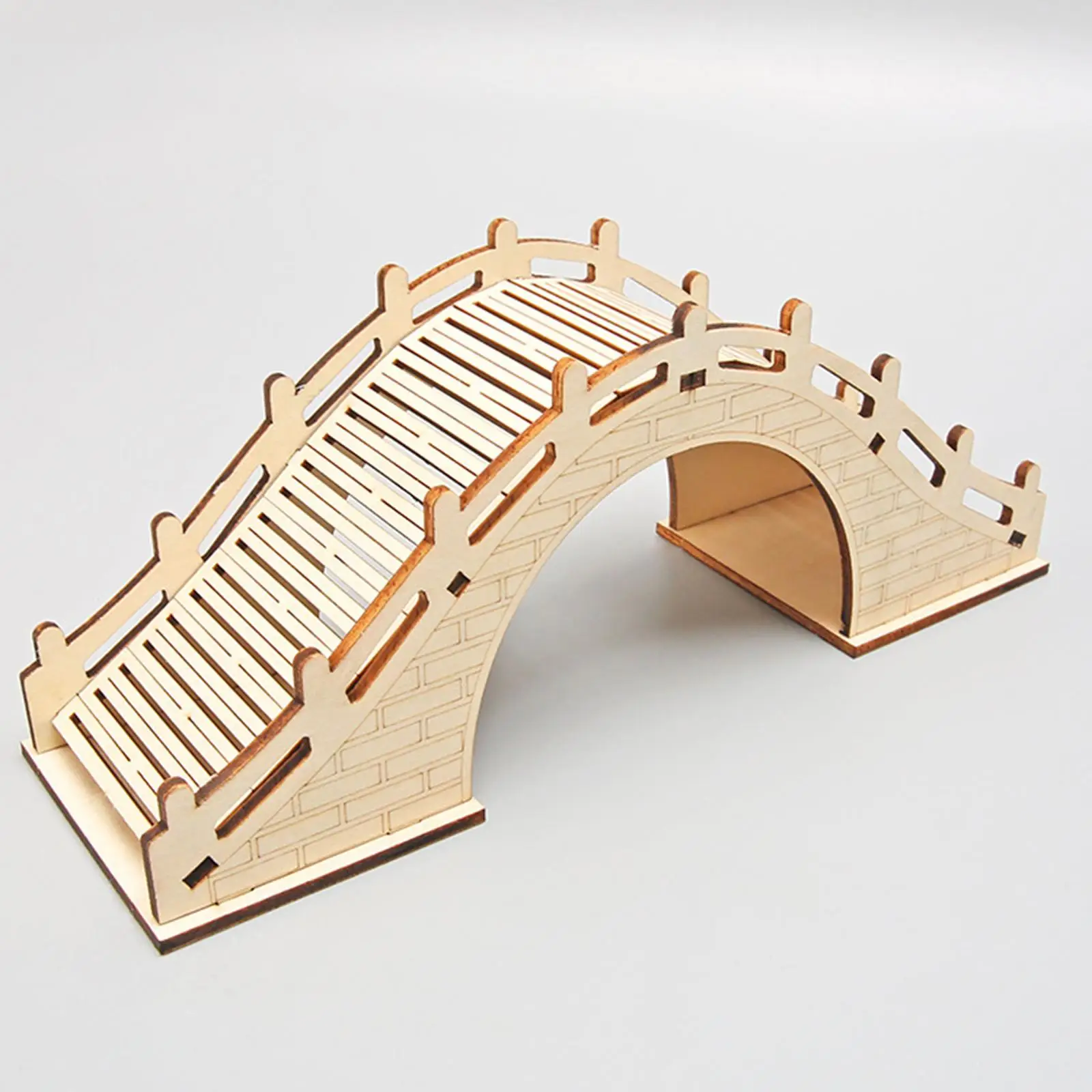 Handmade Arch Bridge Model 3D Wooden Puzzle Desk Decor for Boys Girls