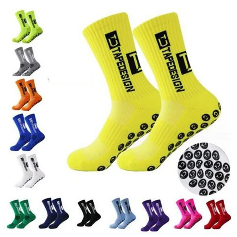 Neue ANTI SLIP Fußballsocken mittlere Wade rutschfeste Fußball Sport Radfahren Sportsocken