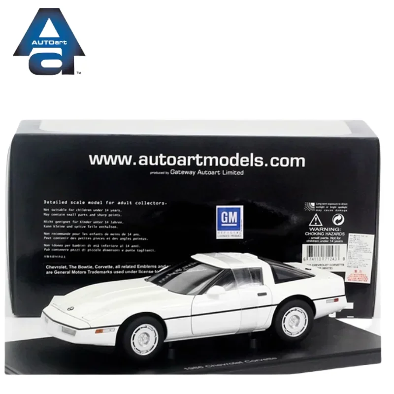 1:18 Corvette 1986 diecast alloy simulation static model, children's collection of decorative toys, for children's school gifts.