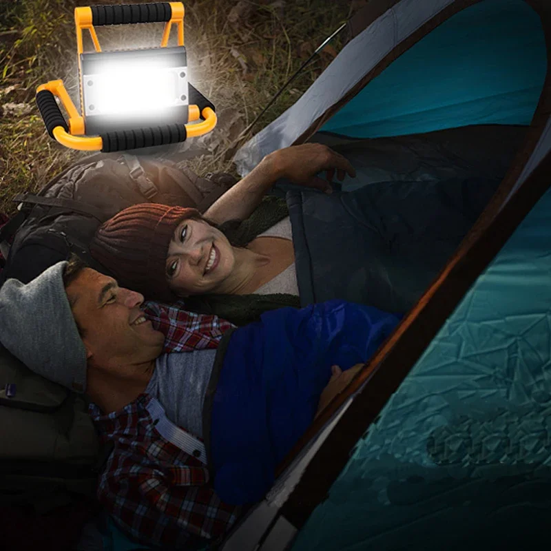 Imagem -06 - Luz de Trabalho Forte Portátil Led Cob Camping Lamp Lanterna Impermeável Dobrável Lanterna de Iluminação de Patrulha ao ar Livre