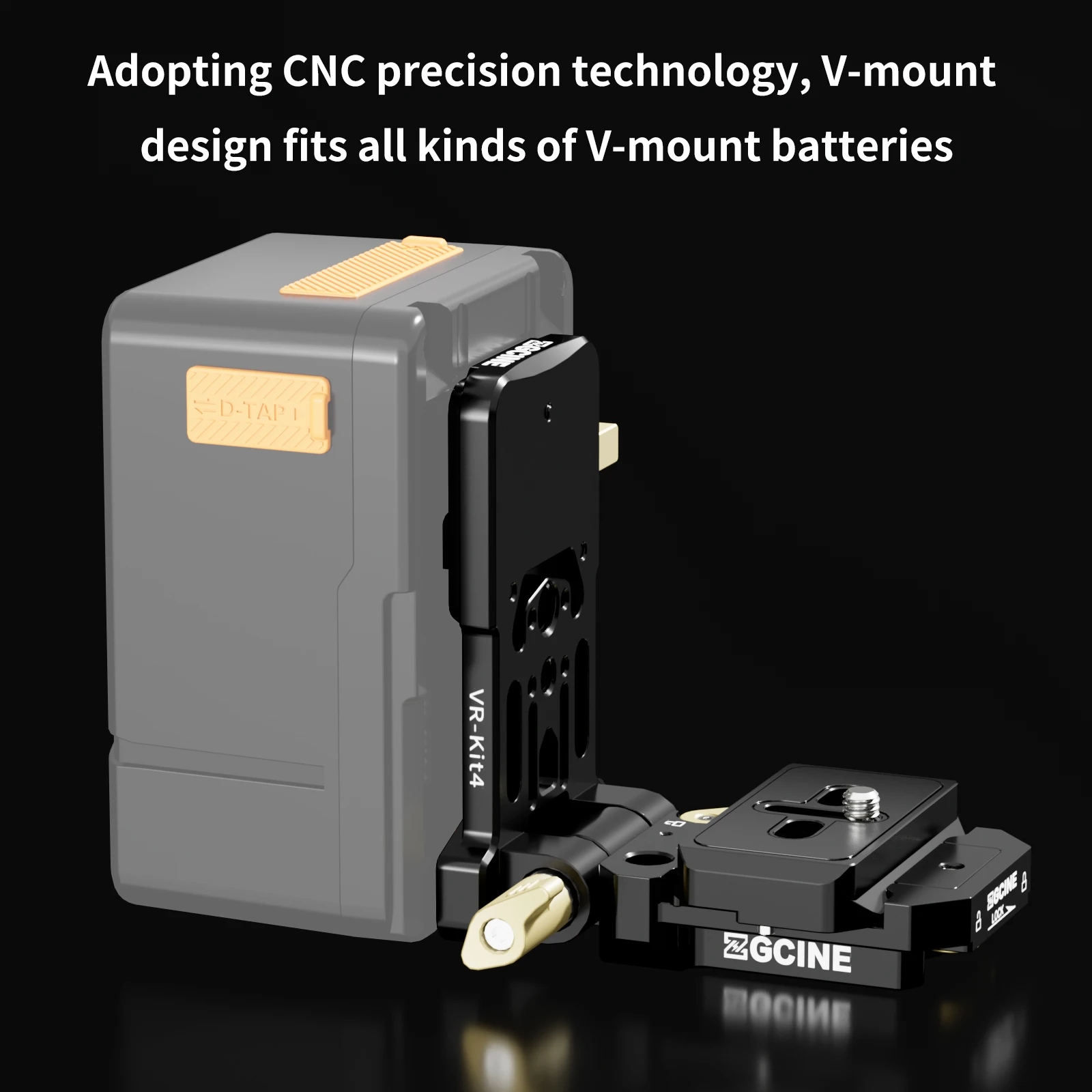 ZGCINE VR-KIT4 Składana Płytka Akumulatora V-Mount 38mm Szybkozłączka Standardowa Płytka Akumulatora V-Lock Adapter Składany