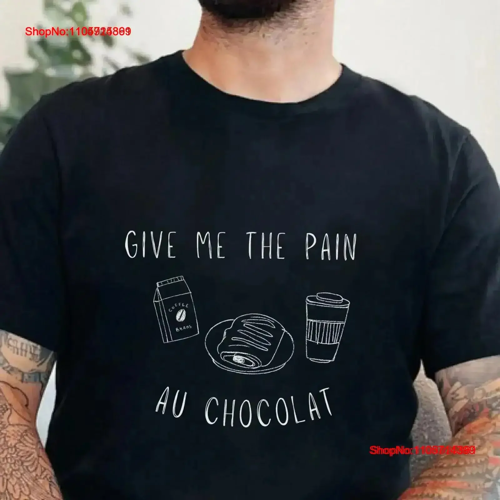 Croissant T shirt Pastry Chef Baking Pain Au Chocolat Funny Foodie Cafe vintage Washed Soft Top For Everyday Wear Slightly
