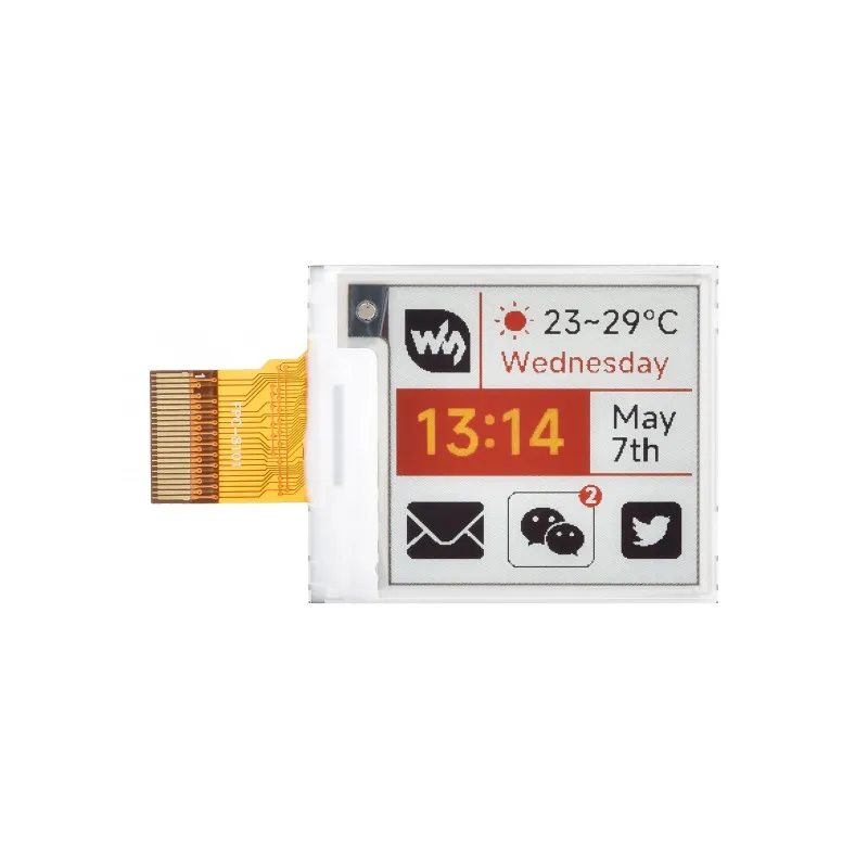 

Waveshare 1.54inch e-Paper display (G), e-ink display, 200x200, Red/Yellow/Black/White, SPI Interface