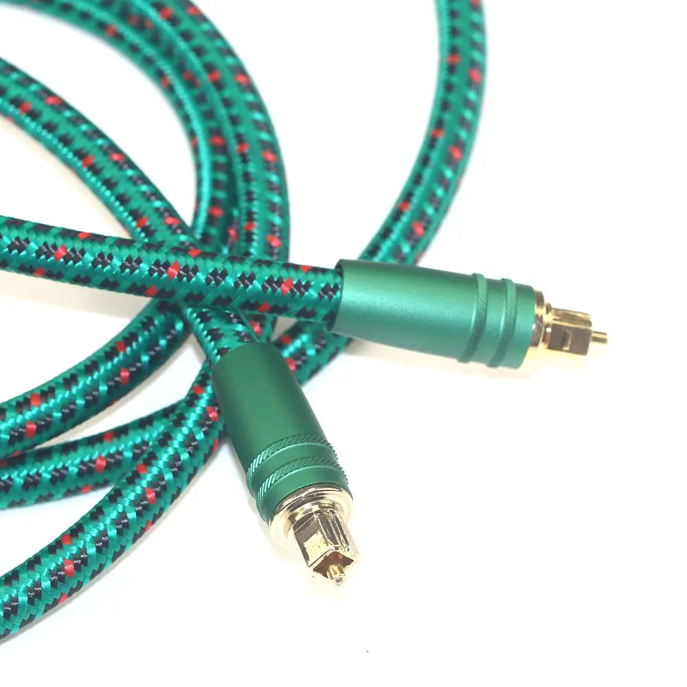 Cable de audio de fibra óptica digital Meeaocc spdif de alta gama con puerto cuadrado óptico de 5,1 canales y cable de señal de audio de puerto cuadrado