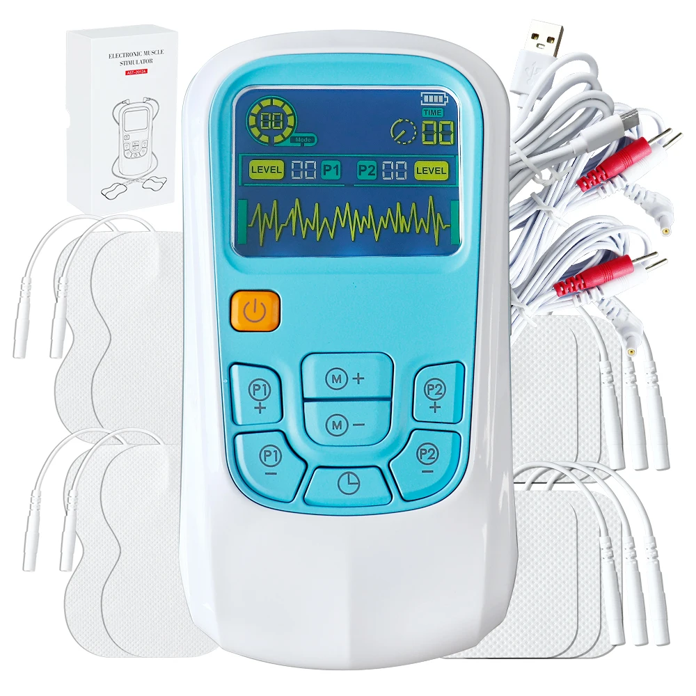 USB Rechargeable 25 Modes EMS Muscle Stimulator TENS Electric Pulse Massager Massage Relax Acupuncture Electrostimulator