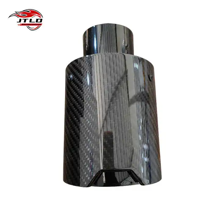 

JTLD Glossy Carbon Fiber Rear Tail Exhaust Muffler Tip for BMW M Series Modification Pipe Inner Black / Polish