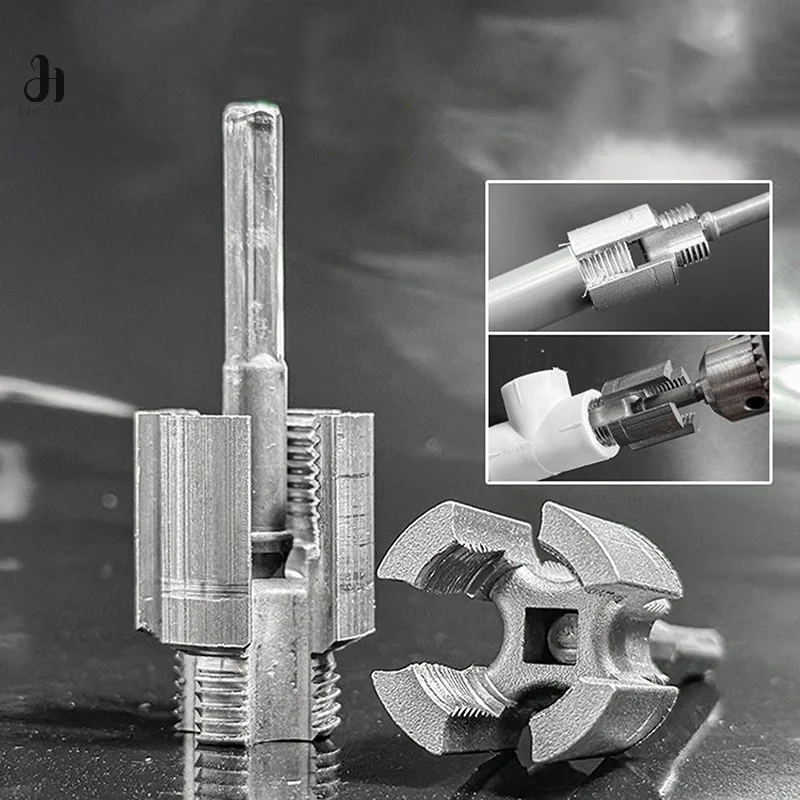 Pipe Thread Cutting Tool Integrated Internal External Pipe Threading Tool Electric Drill Compatible PVC Pipe Threader Kit