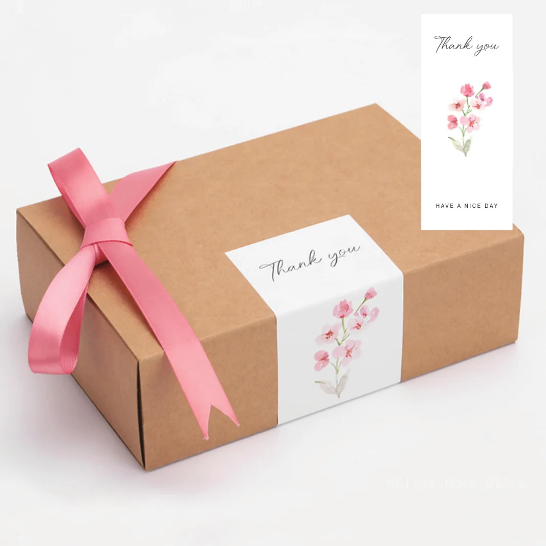 

50pcs/roll Thank You Stickers Small Business Commodity Packaging Decoration Sealing Stickers Personalized Package Label