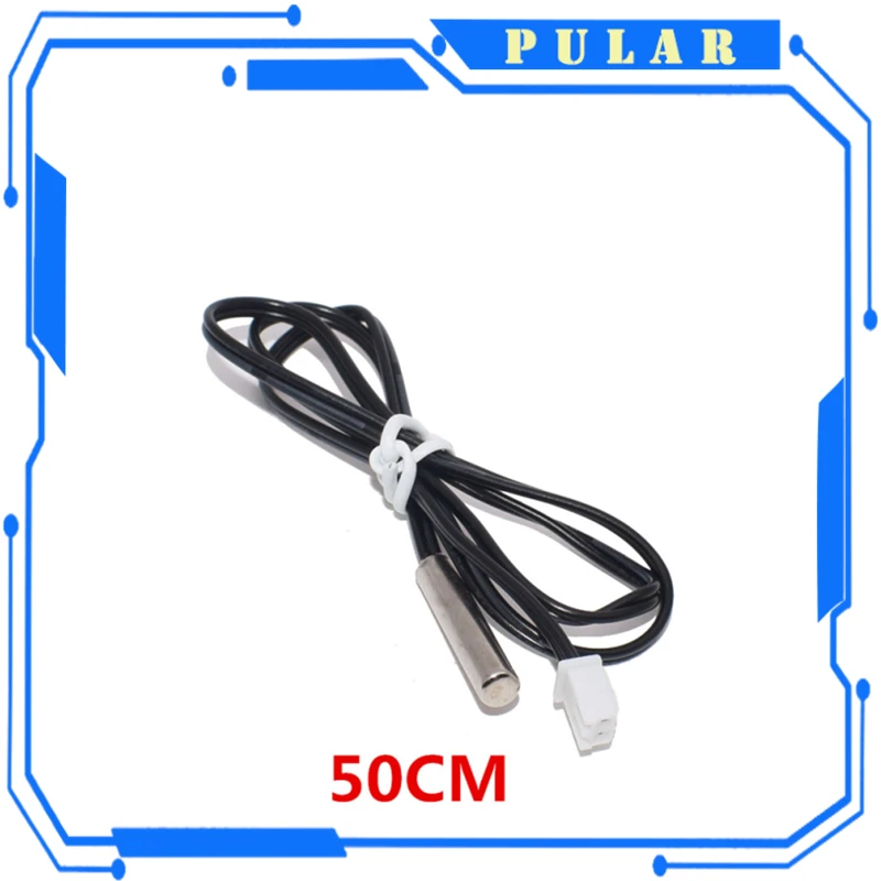 Hot 50cm 1m 2m 3m NTC Thermistor Temperature Sensor Waterproof Probe Wire PLR 10K 1% 3950 W1209 W1401 cable