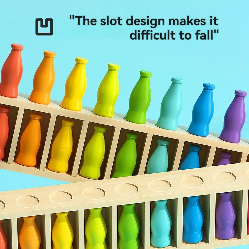 Learning Color Toys Montessori Color Classification Game Wooden Guessing Color Doll Fine Motion