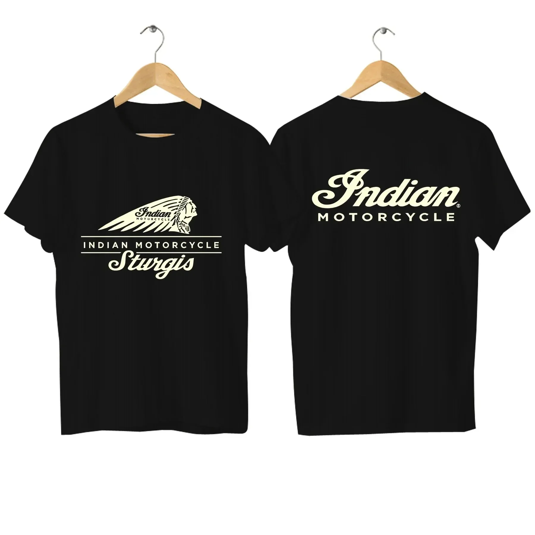 2024 Men T Shirt Casual Indians Motorcycle T-shirt Graphic Oversized Motorbike Biker Cafe Racer Chopper Vintage Streetwear S-4XL