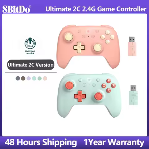 8BitDo Ultimate 2C Wireless Game Controller 2.4G Gamepad with Hall Effect for PC,Windows 10 11,Steam Deck,Raspberry Pi,Android