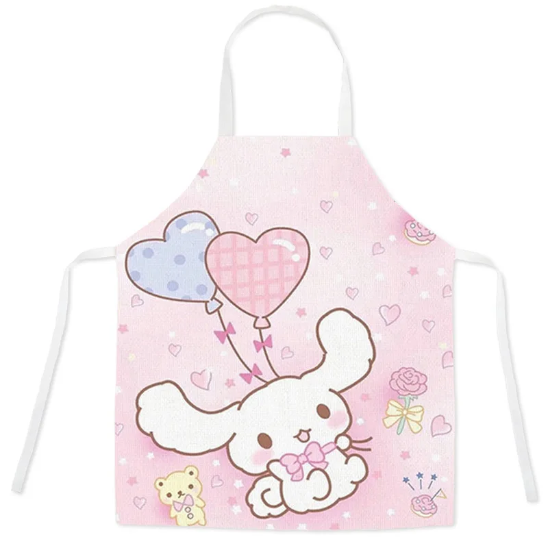 Kawaii Sanrio Cinnamoroll Apron Women\'s Kitchen Items Children\'s Handmade Diy Apron Home Parent Child Items Waterproof