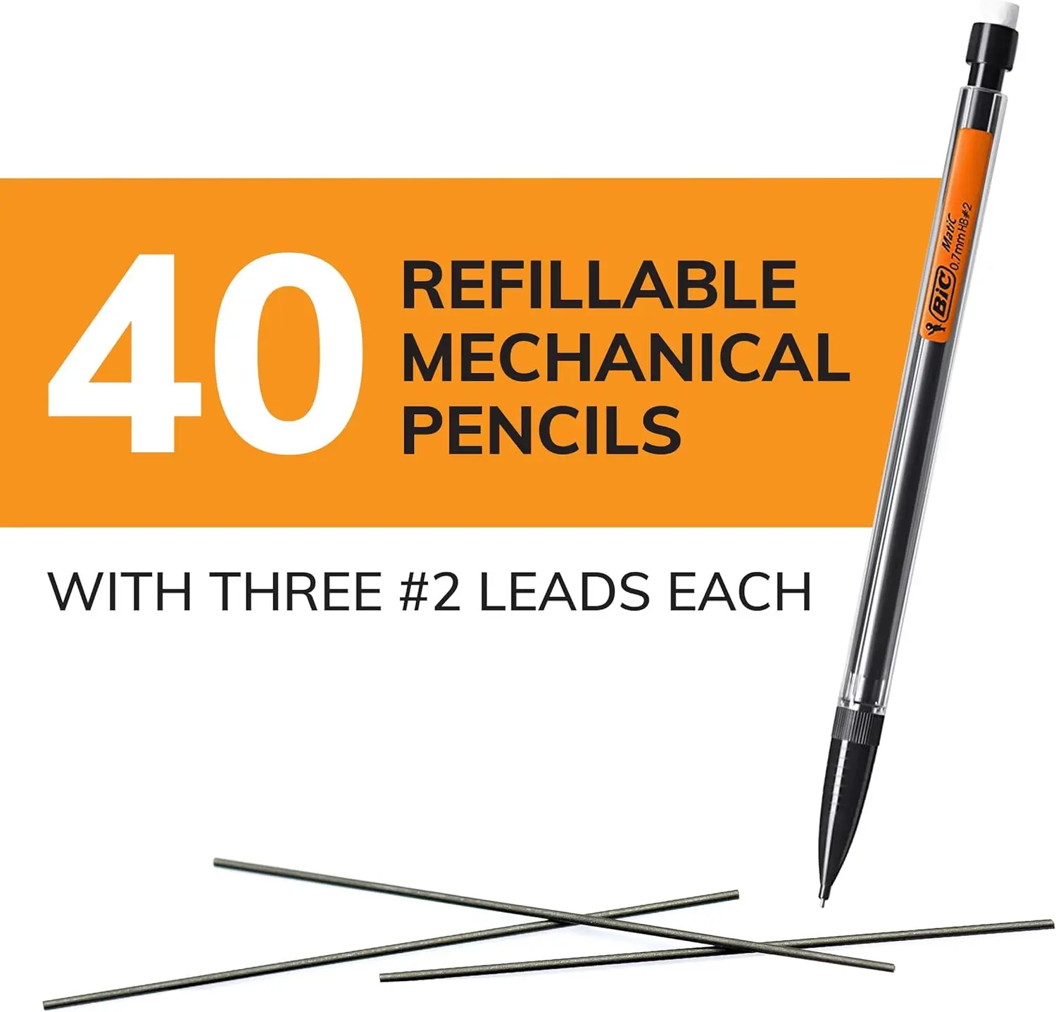 Xtra Smooth Mechanical Pencils with Erasers, Medium Point (0.7mm), Perfect for Everyday Writing, Erases Cleanly