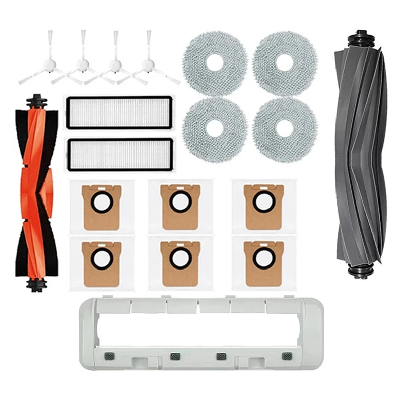 Запасные части для робота-пылесоса Xiaomi X20 + / X20 Plus, моющийся фильтр, тканевый мешок для пыли, основная боковая щетка и крышка