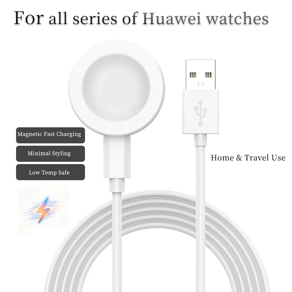 Carregador Rápido Disponível para Huawei Watch GT5 Pro/GT5/GT4/GT3Pro/GT3/Buds/Watch4, Carregador Substituto para Smartwatch