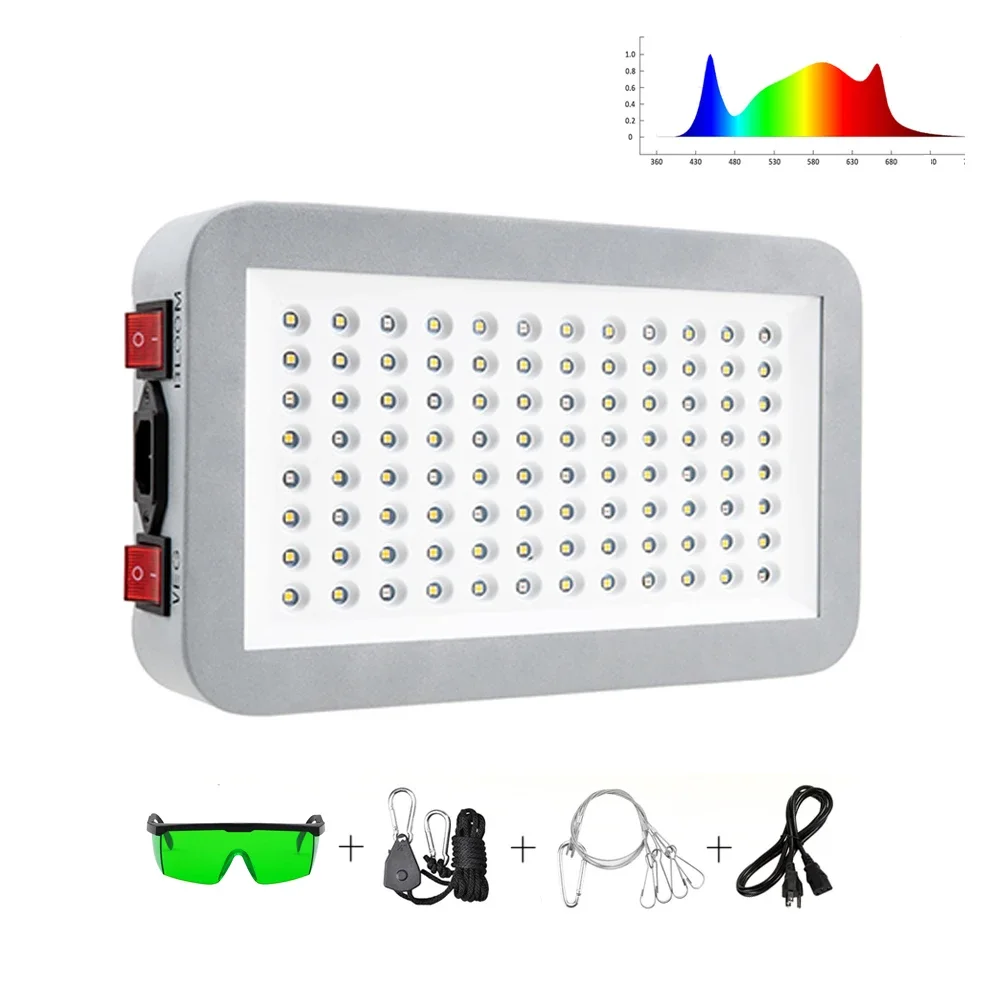 120W led coltiva la luce con lampada per l'orticoltura a spettro completo per l'agricoltura verticale pianta medica idroponica LED coltiva l'illuminazione