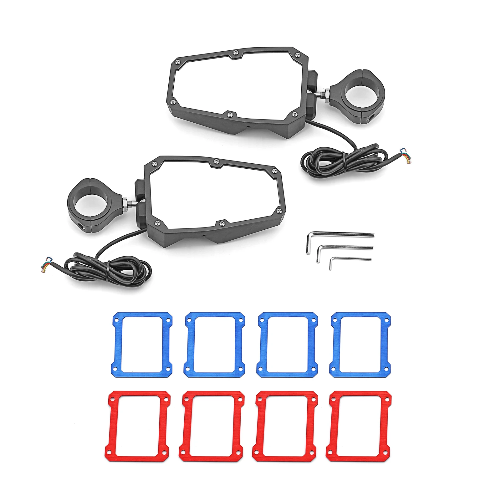 

For Polaris RZR 800 900 1000 Turbo Ranger with Round Cage Universal UTV 1.75"-2" Break Away Side Rear View Mirror W/LED Light