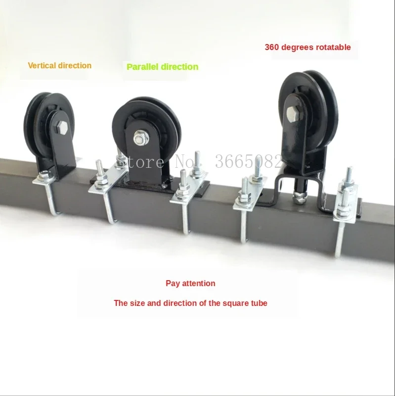 Gym Home Silent Pulley DIY Pulley Cable Equipment for Square Tube Fitness Arm Biceps Triceps Blaster Load for Lifting Workout