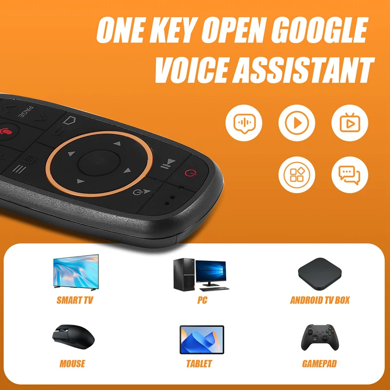 G10S Air Mouse Voice Remote Control 2.4G USB Receiver For Android TV BOX PC Gyro Sensing Mini Wireless Smart Remote