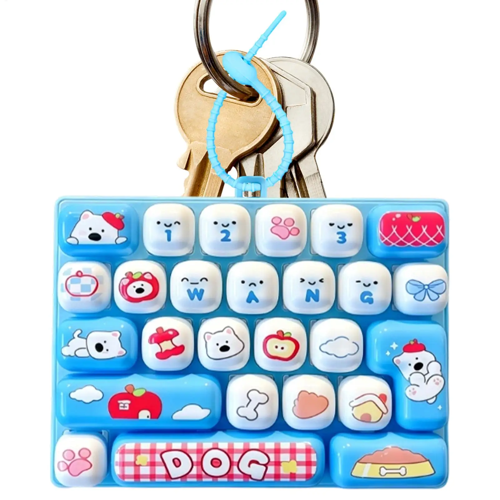 Clicker Fidget Fun Cartoon Cute Sensory Finger Button Kids Adults Clicker Key Button For Work School Travel Classroom Home Bag