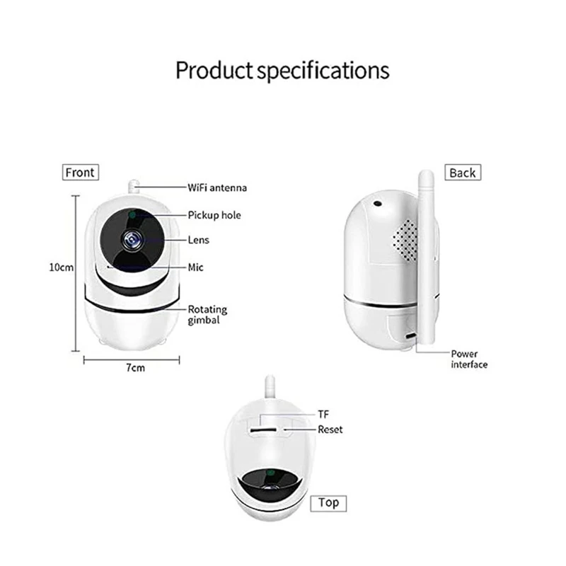 1080P Wireless Camera 355° Camera Mini Pet Video Surveillance Camera With Wifi Baby Monitor Smart Home