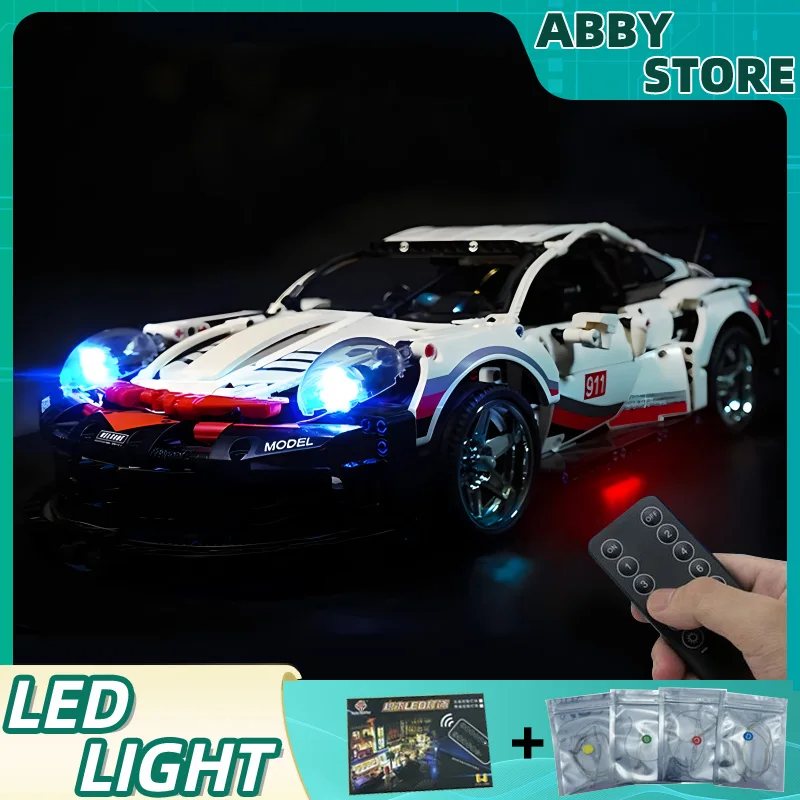 Diy Rc Led Light Kit Voor Lego 42096 Technische 911 Rsr Sportwagen (Alleen Led Licht, Zonder Blokken Model)