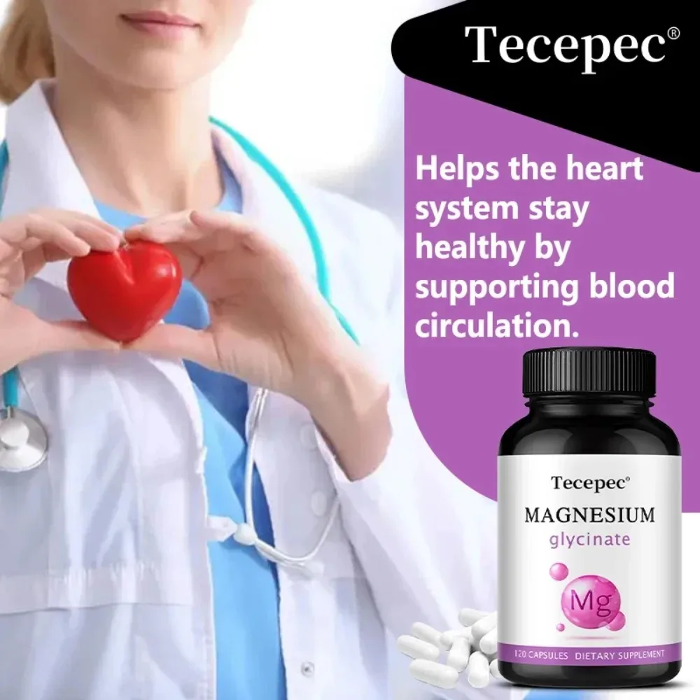 Magnesium Glycinate - Promotes Muscle, Joint and Bone Health, Improves Sleep, Supports Positive Mood