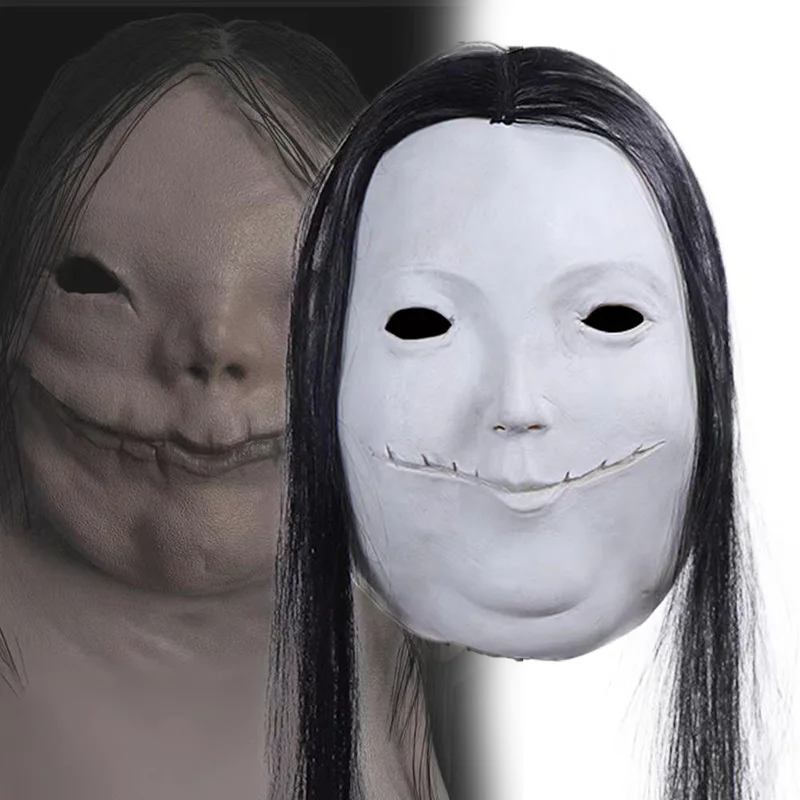 

Хэллоуин Страшные истории, чтобы сказни в темноте Косплей Маска Анфас Шлем Волосы Латексная маска ужаса Страшная вечеринка Карнавальный реквизит