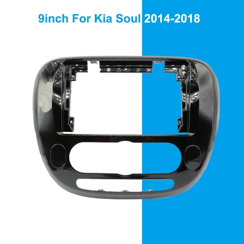 9 Inch Radio Fascia Fit For Kia Soul 2014 2015 2016 2017 Low High-end Stereo DVD Player Install Panel Audio Frame Cover