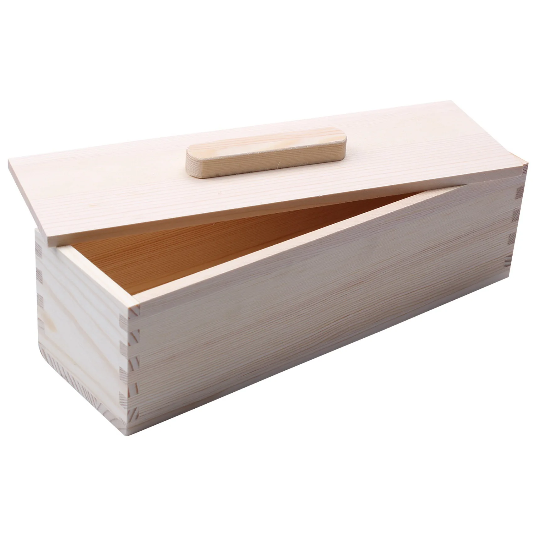 ABAH-2X Rectangular Wooden Soap Mold With Silicone Liner Cover Loaf Soap Mold Tool DIY Soap Candle Mold 1200G Mold