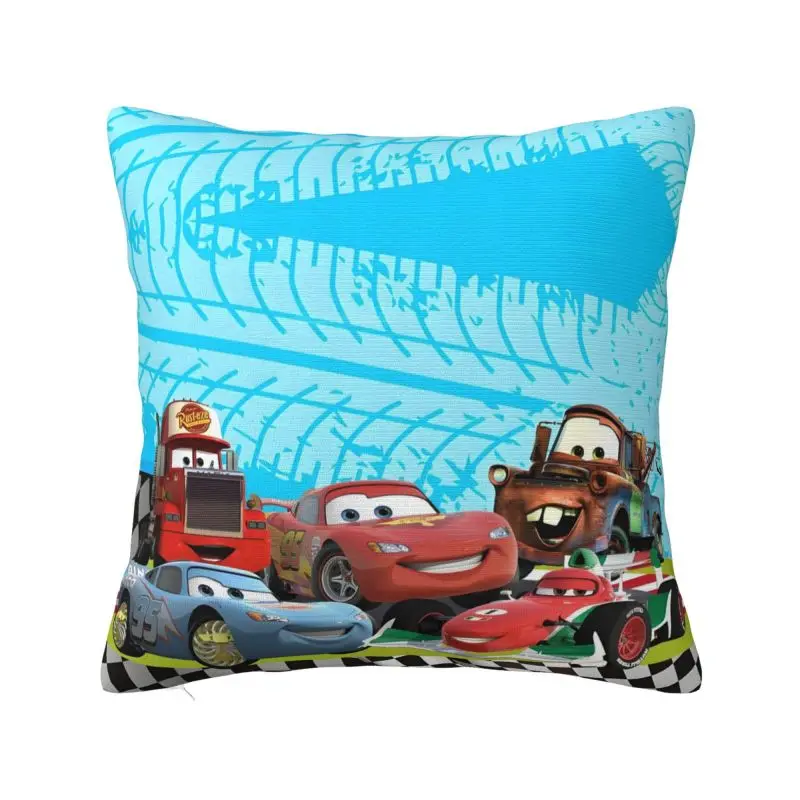

Custom Cars Lightning McQueen Cushion Cover Decoration Print Cartoon Throw Pillow Case for Sofa Two Side