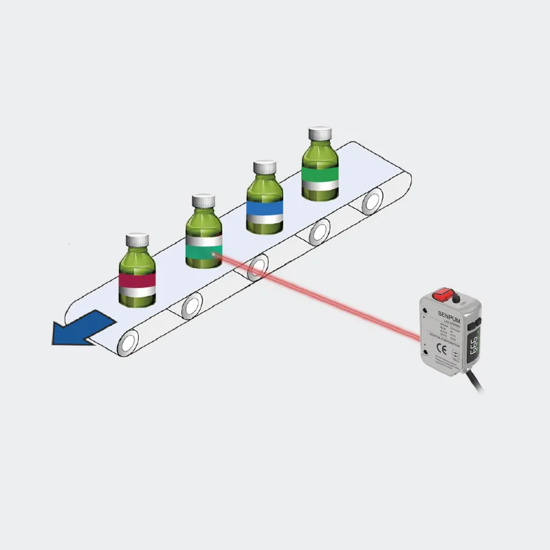 Senpum مستشعر الليزر كشف وجود BGS CMOS نوع المثلث 12 فولت مستشعر الليزر الكهروضوئي لـ Keyence LR-ZB250AN