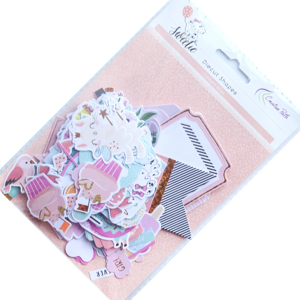 Creative Path 162 Stück Sweetie Kiddo Papier-Stanzformen, niedliche Scrapbooking-Stanzformen, Ephemera für die Herstellung von Geburtstagskarten, Journaling – Detail 11